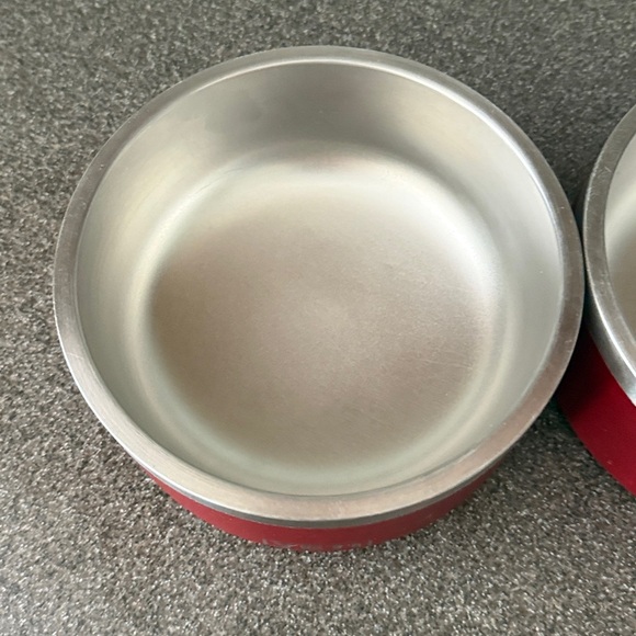 YETI Boomer 4 Cups Wild Vine Burgundy Stainless Steel Dog Pet Bowls Set 2 READ - Picture 3 of 12